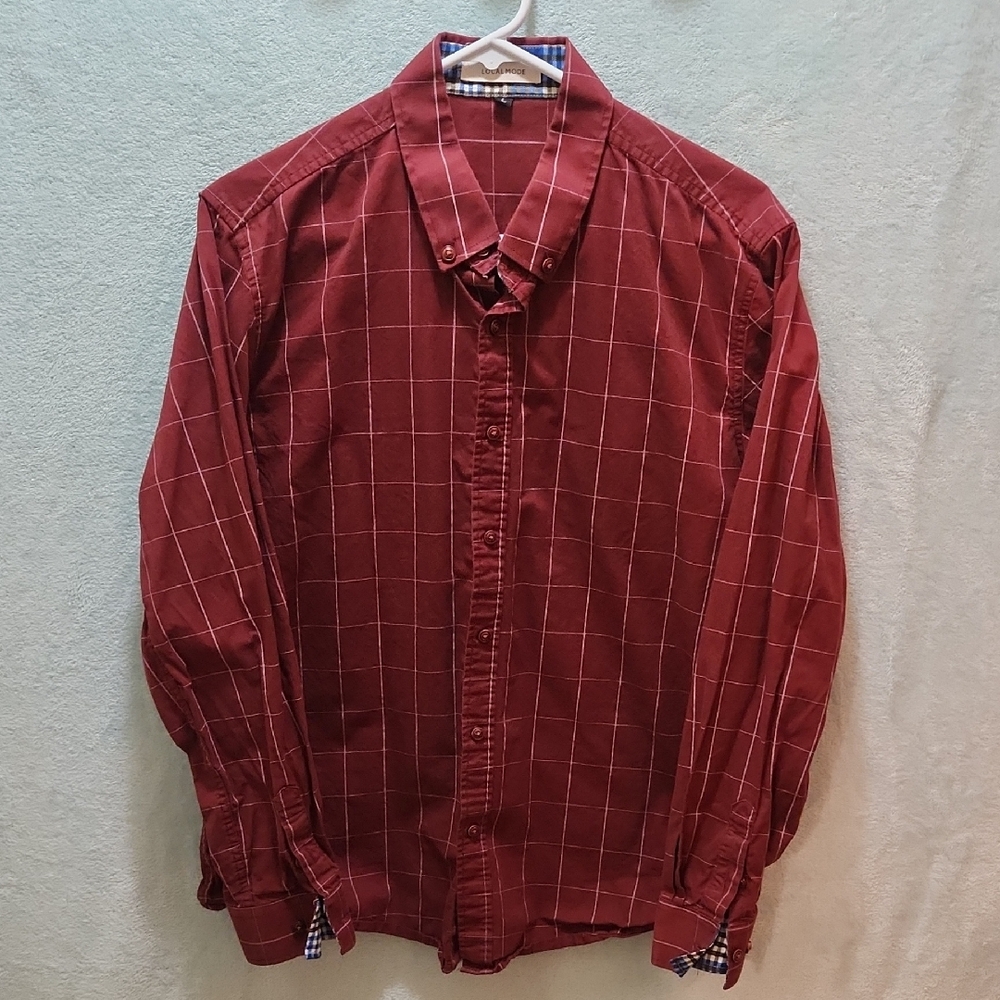 Men's Red Checkered Shirt
